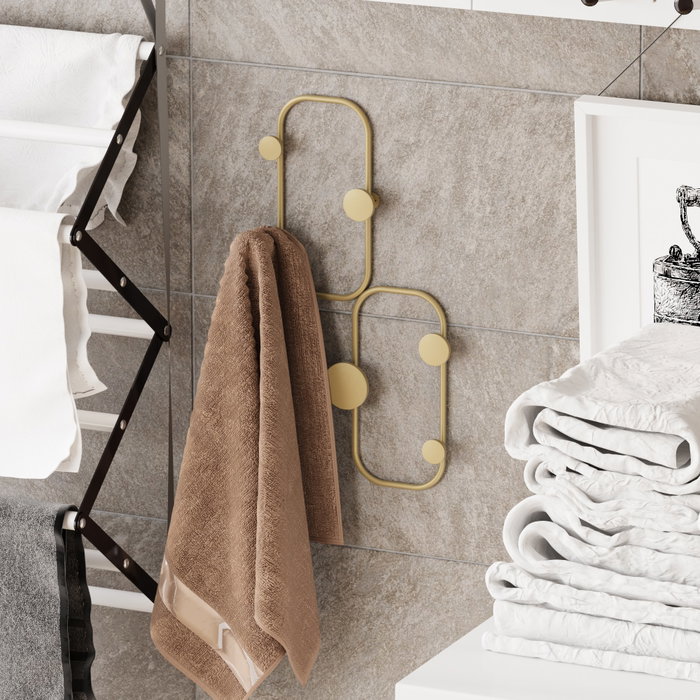 Wallity Ladybug-A Gancho de Pared Metálico Dorado
